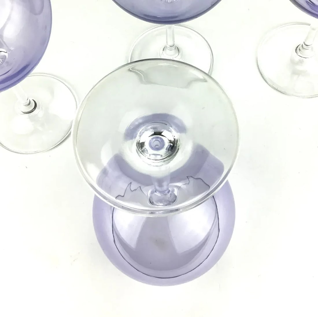 Vintage Crystal Wine Lavender Glass Set of 4 - 7