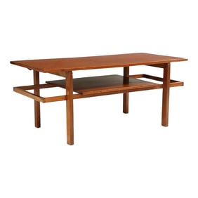 1960s Vintage Mid-Century Modern Italian Teak Coffee Table