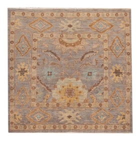 21st Century Modern Square Sultanabad Rug 6 X 6