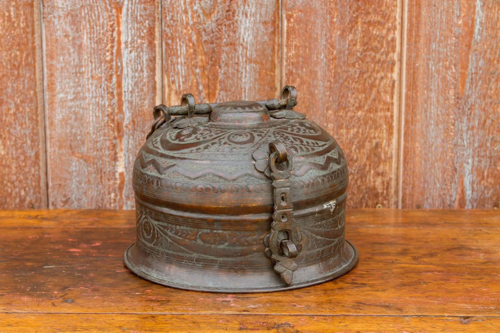 Antique Copper Beetlenut Box - 2