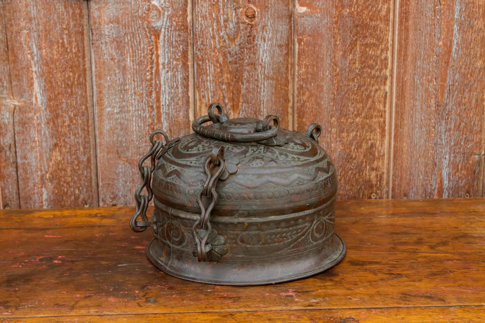 Antique Copper Beetlenut Box - 4