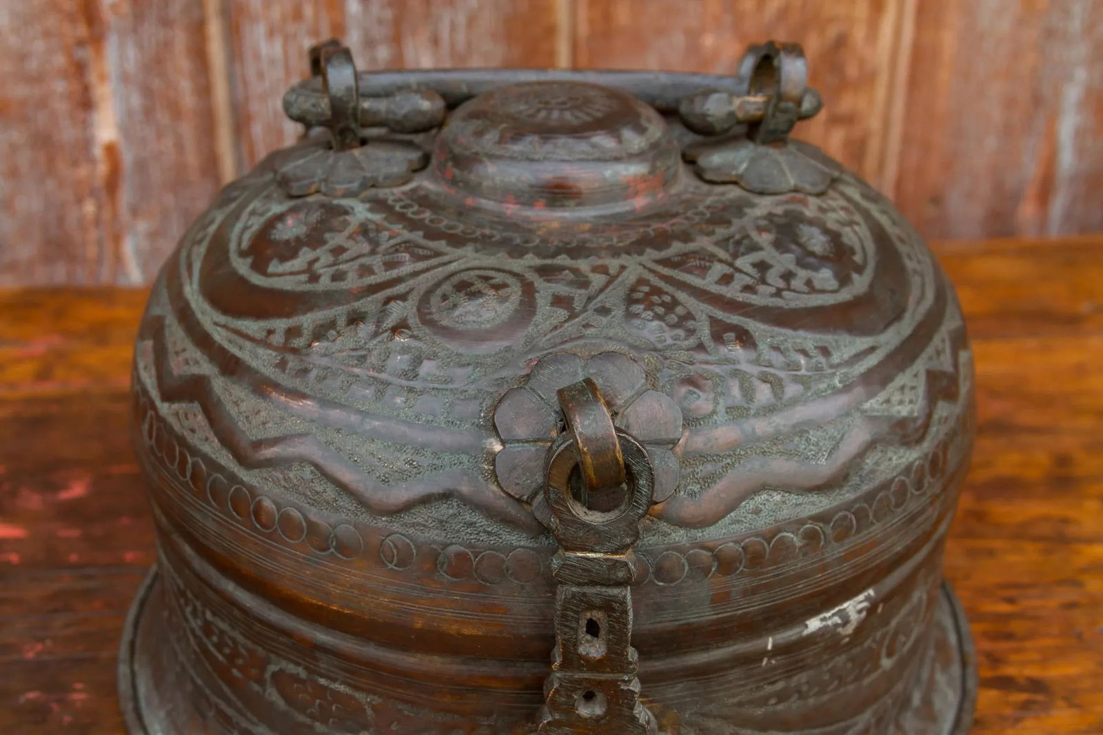 Antique Copper Beetlenut Box - 6