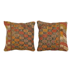 Turkish Orange Cushion Cover - a Pair