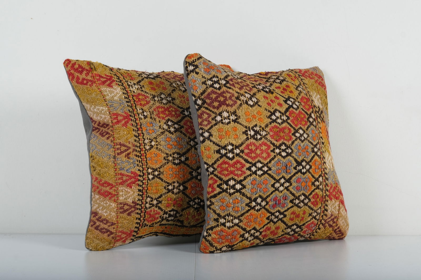 Turkish Orange Cushion Cover - a Pair - 2