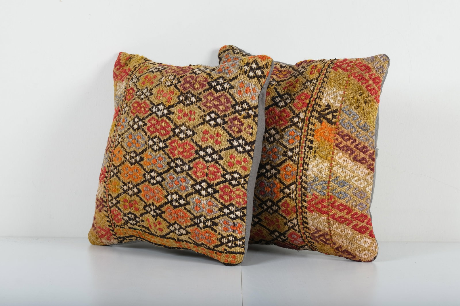 Turkish Orange Cushion Cover - a Pair - 3