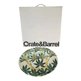 Crate & Barrel Bamboo Platter Antica Fornace 8.25"