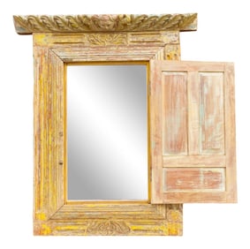 19th Century Carved Tiwari Window Mirror