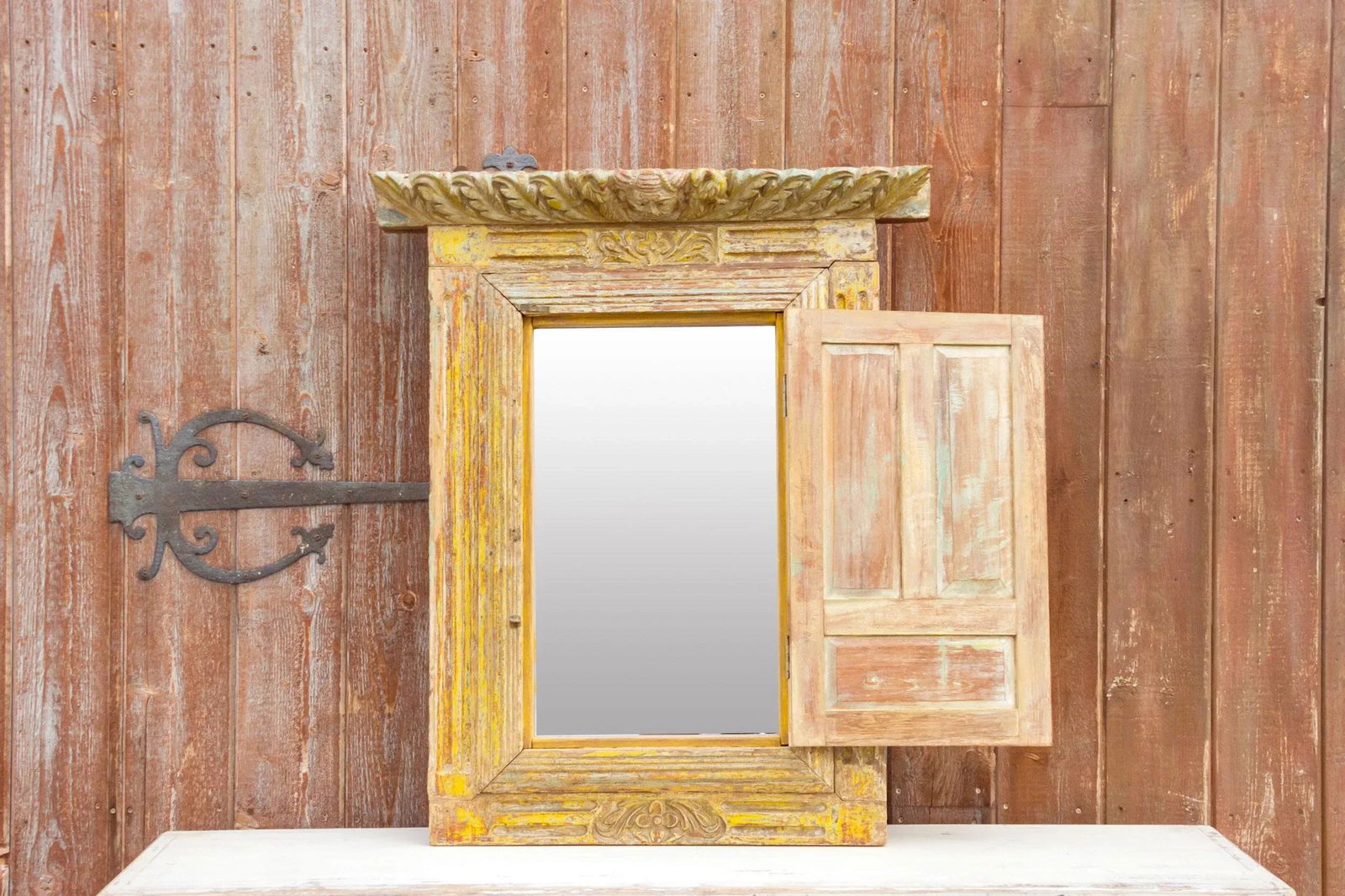 19th Century Carved Tiwari Window Mirror - 8