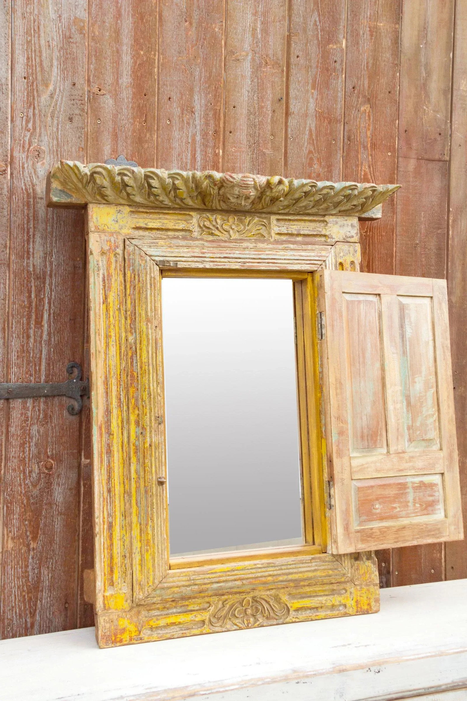 19th Century Carved Tiwari Window Mirror - 9