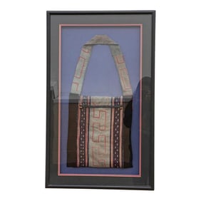 Antique Framed Hmong Baby Carrier