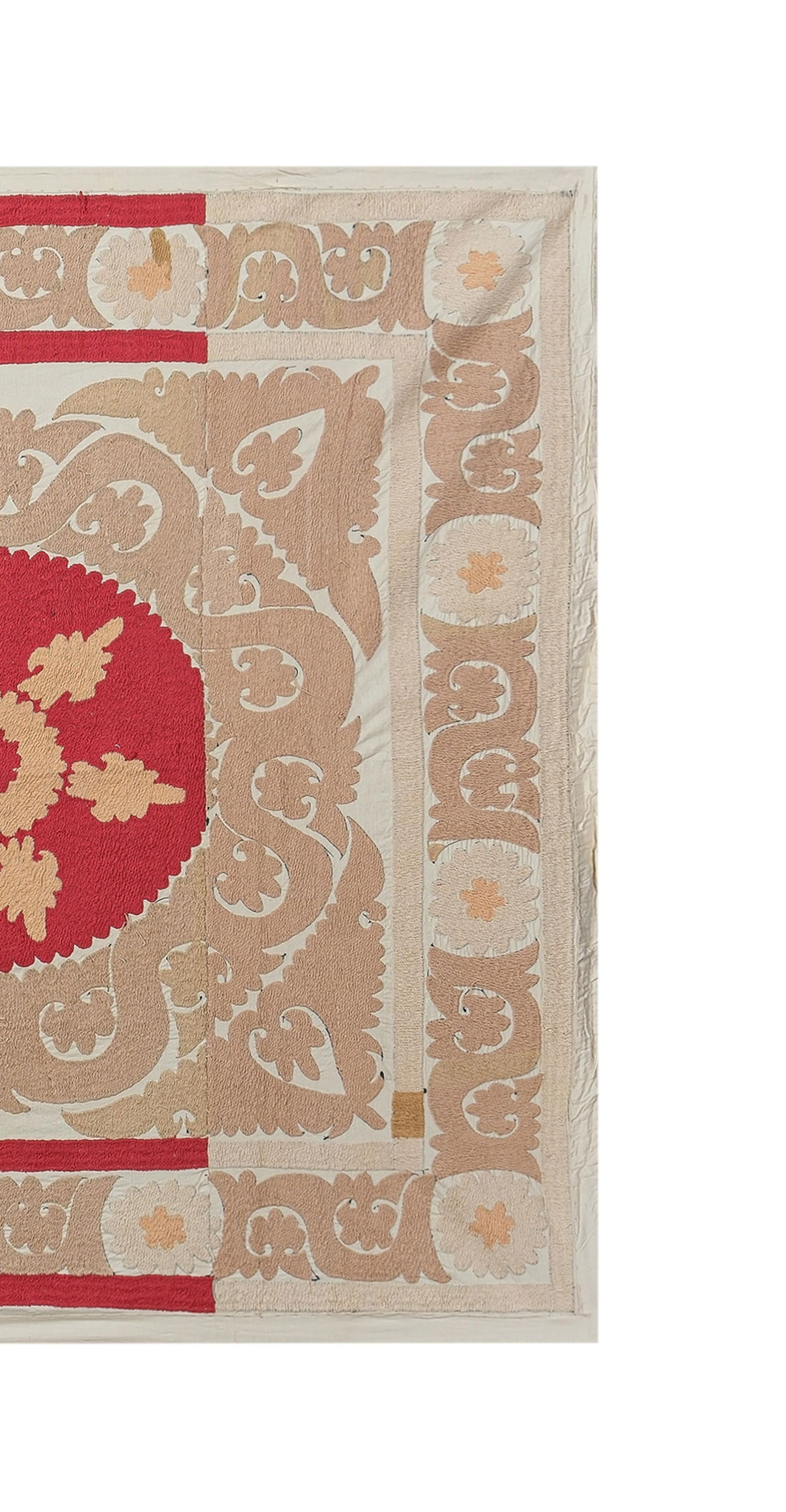 Suzani White Washed Pastel Tapestry - 3