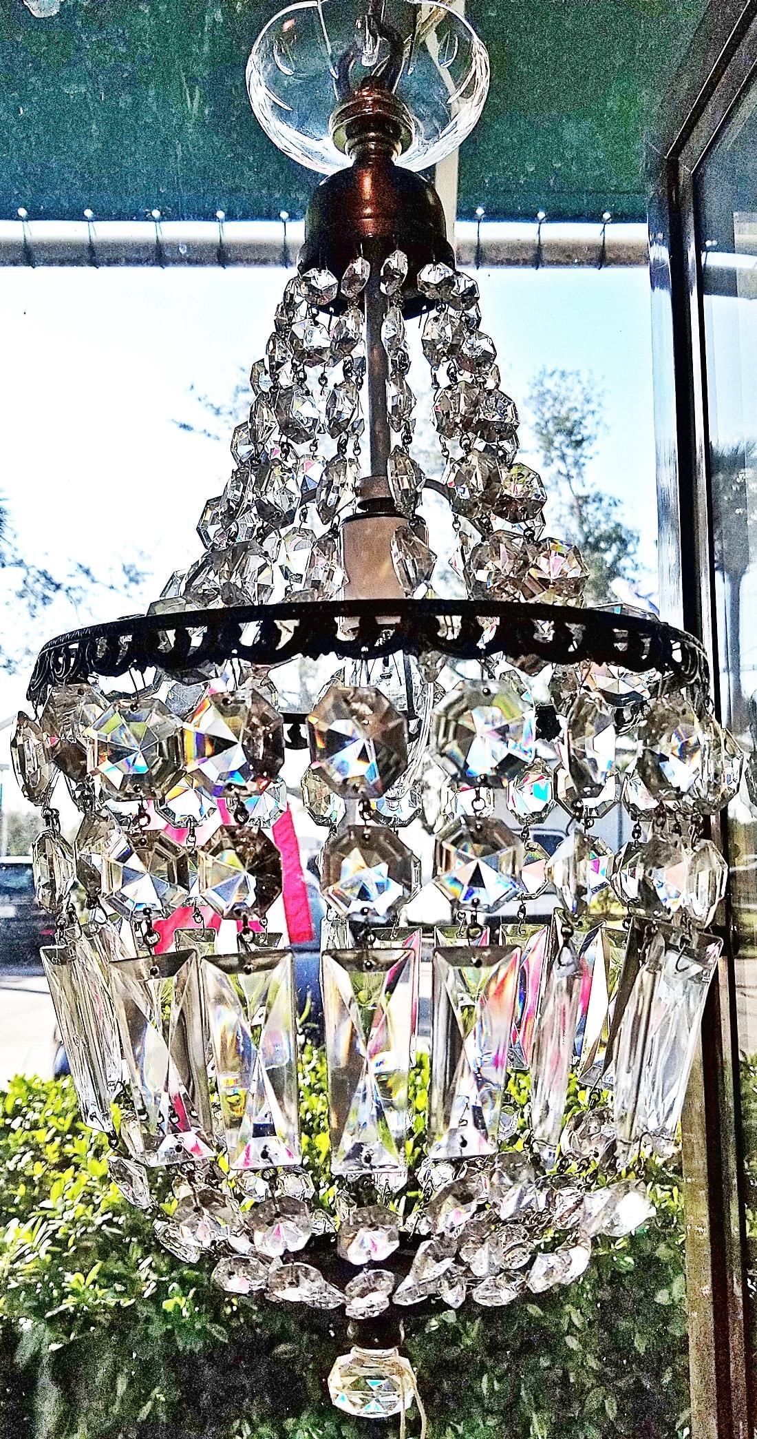 1930s Waterfall Crystal Chandelier - 3