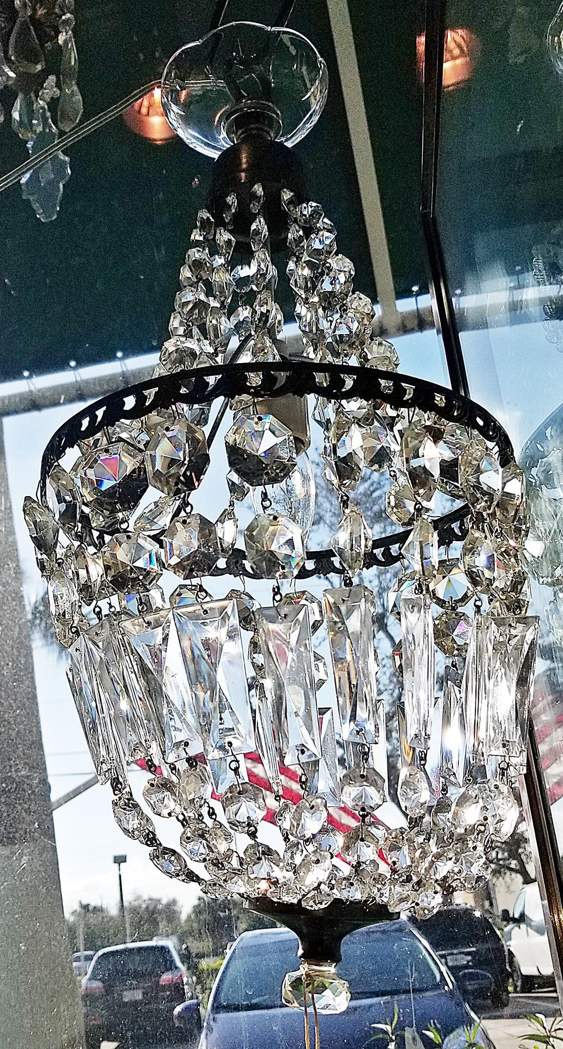 1930s Waterfall Crystal Chandelier - 4