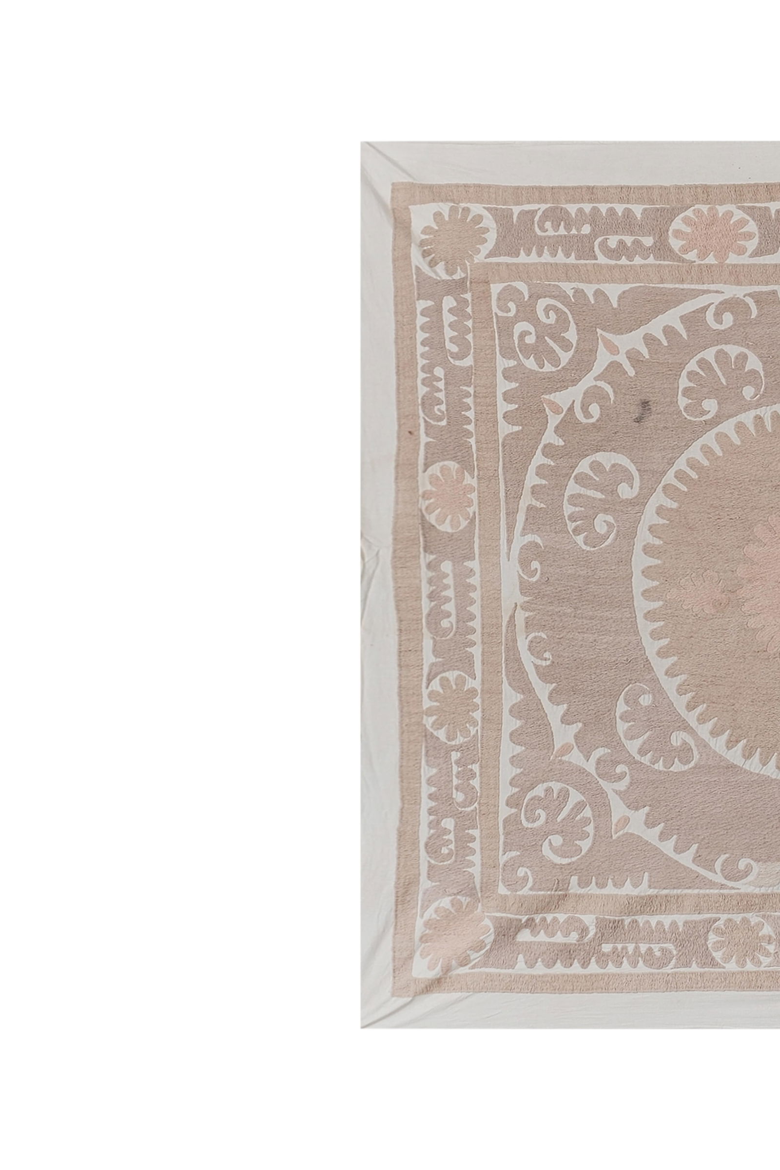 Suzani Tapestry - Pink Uzbek Table Cloth - 3