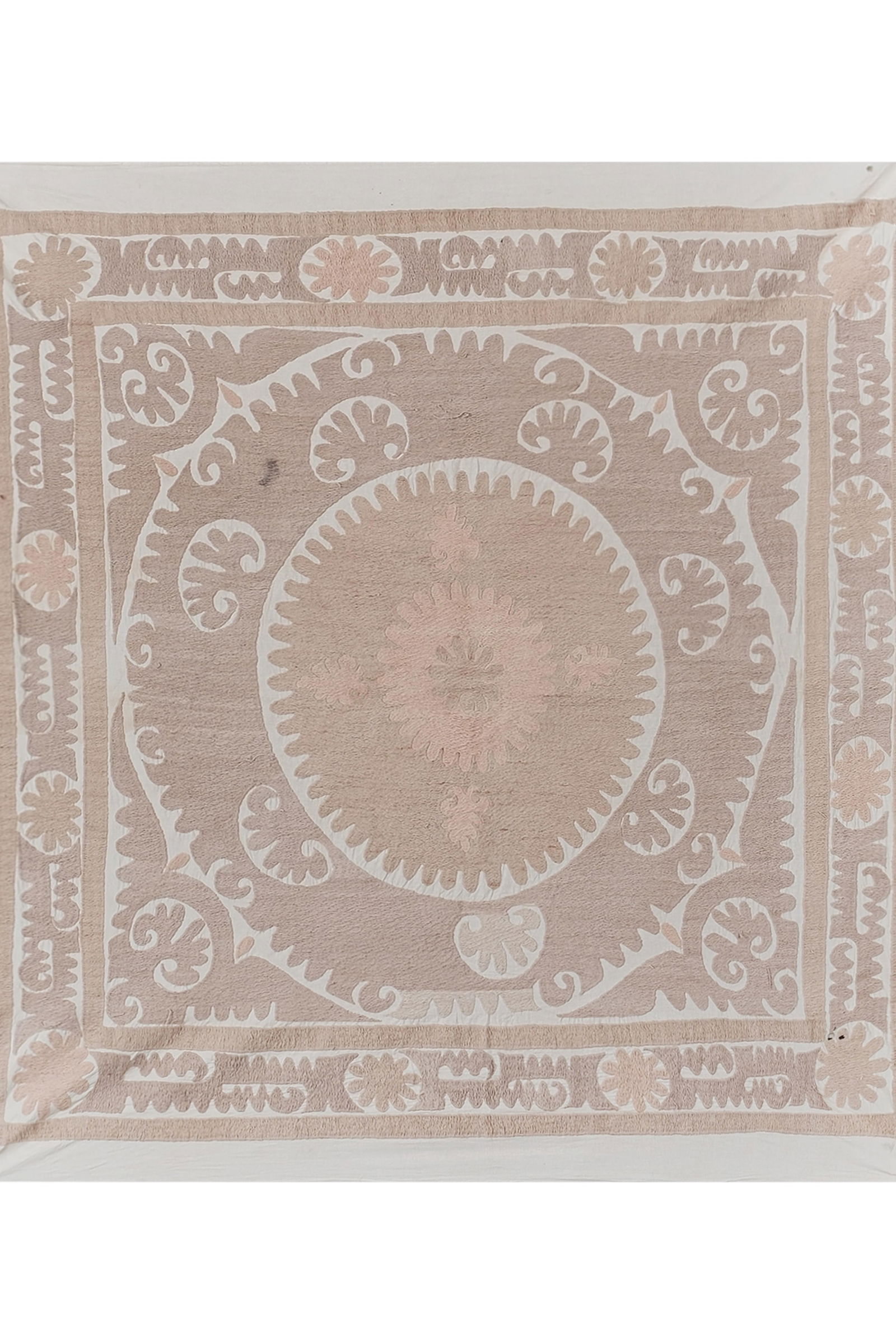 Suzani Tapestry - Pink Uzbek Table Cloth - 4