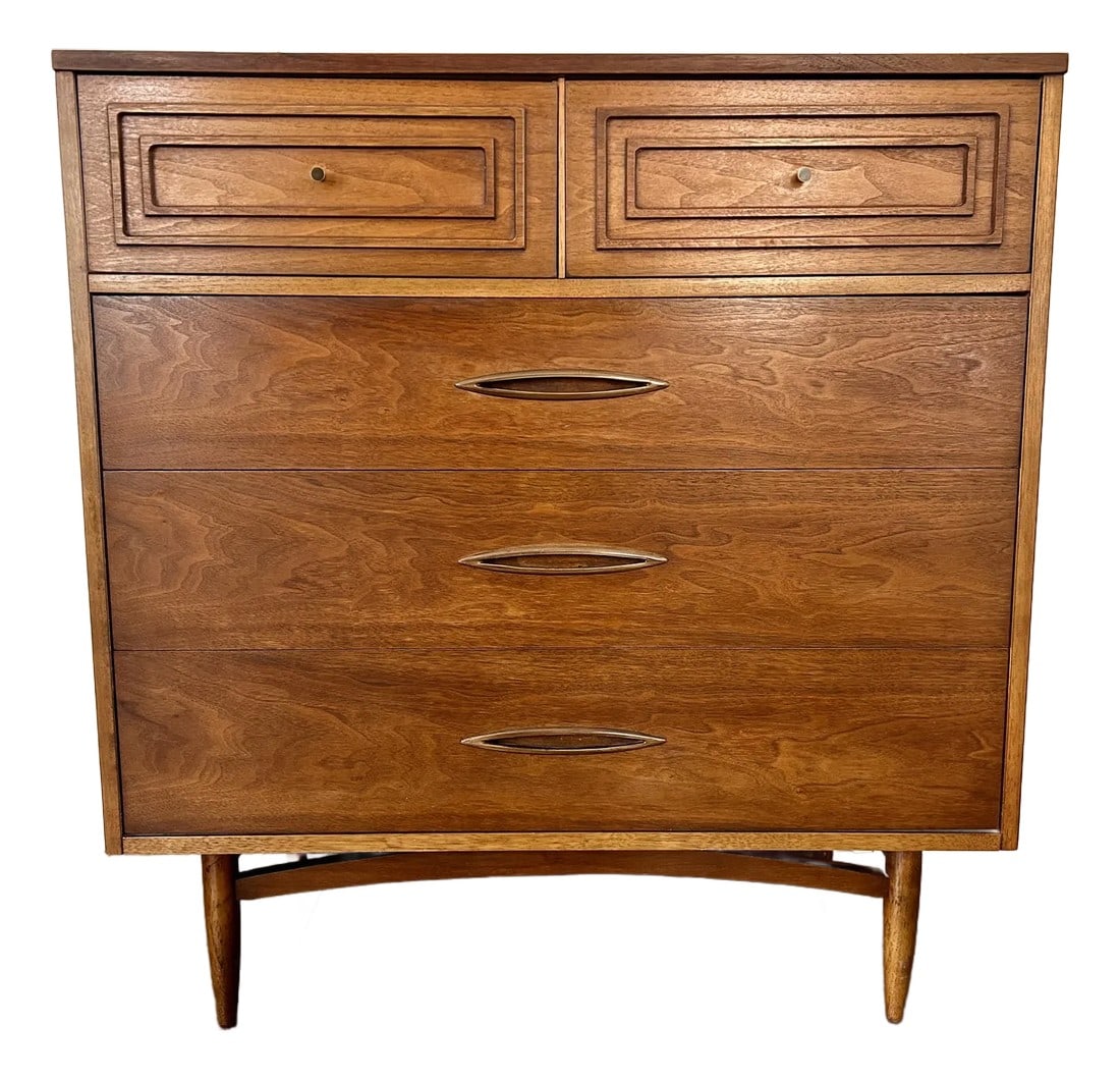 Vintage Broyhill Sculptra Highboy Dresser - Mid-Century Modern Walnut Chest of Drawers (1960s Tall: Vintage Broyhill Sculptra Highboy Dresser – Mid-Century Modern Walnut Chest of Drawers (1960s Tallboy) Add iconic mid-century style to your home with this vintage 1960s Broyhill Sculptra