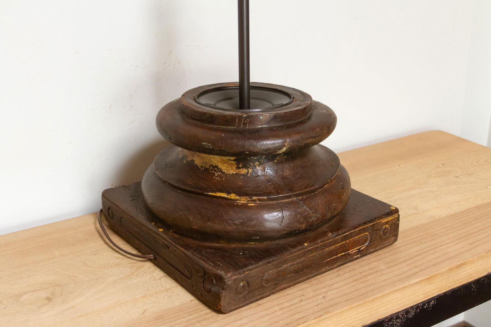 19th Century Indian Column Lamp - 7