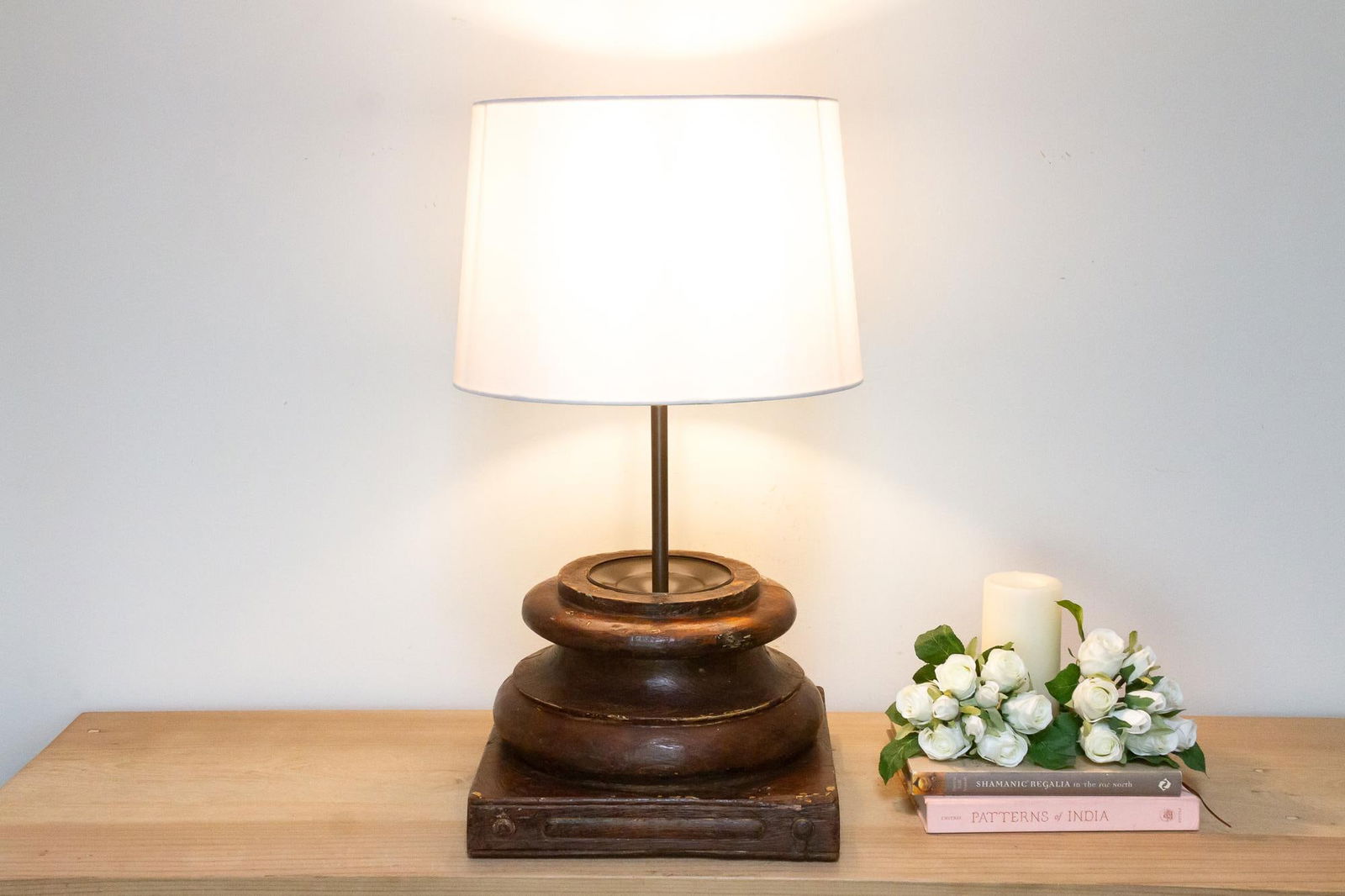 19th Century Indian Column Lamp - 9