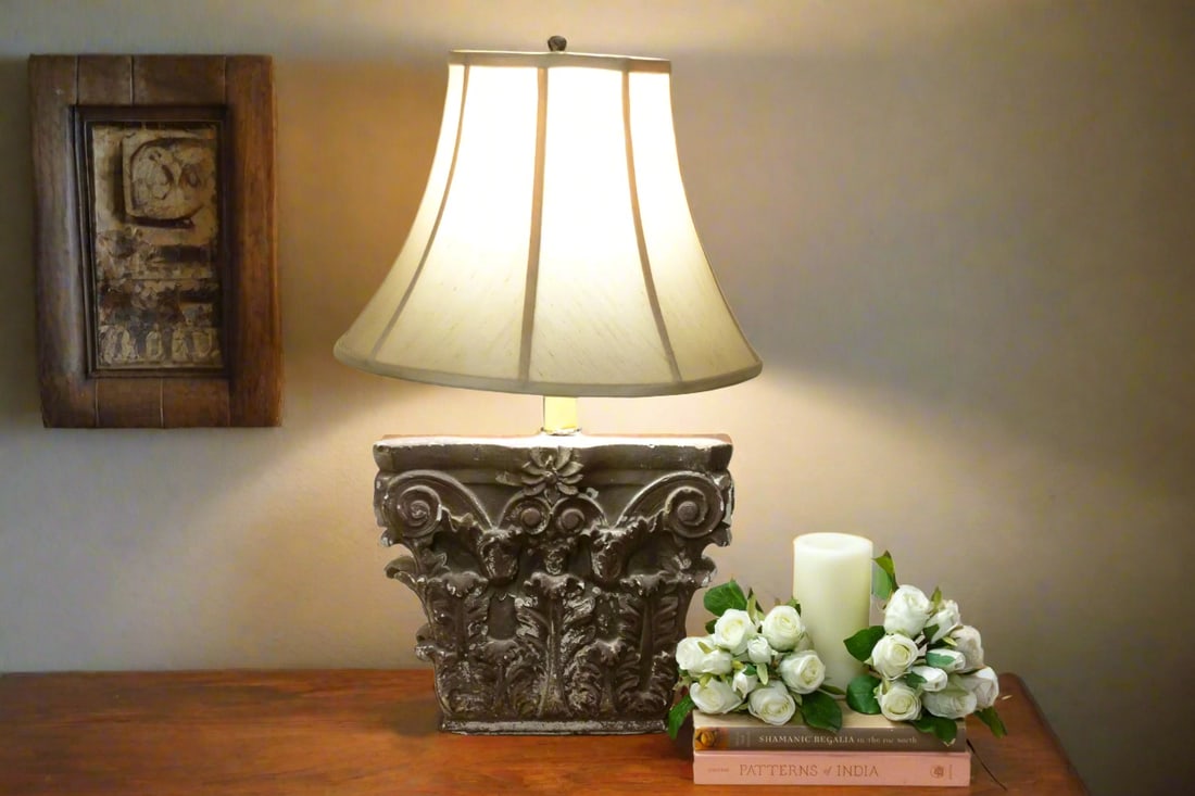 Neoclassical Cast Stone Architectural Lamp - 2