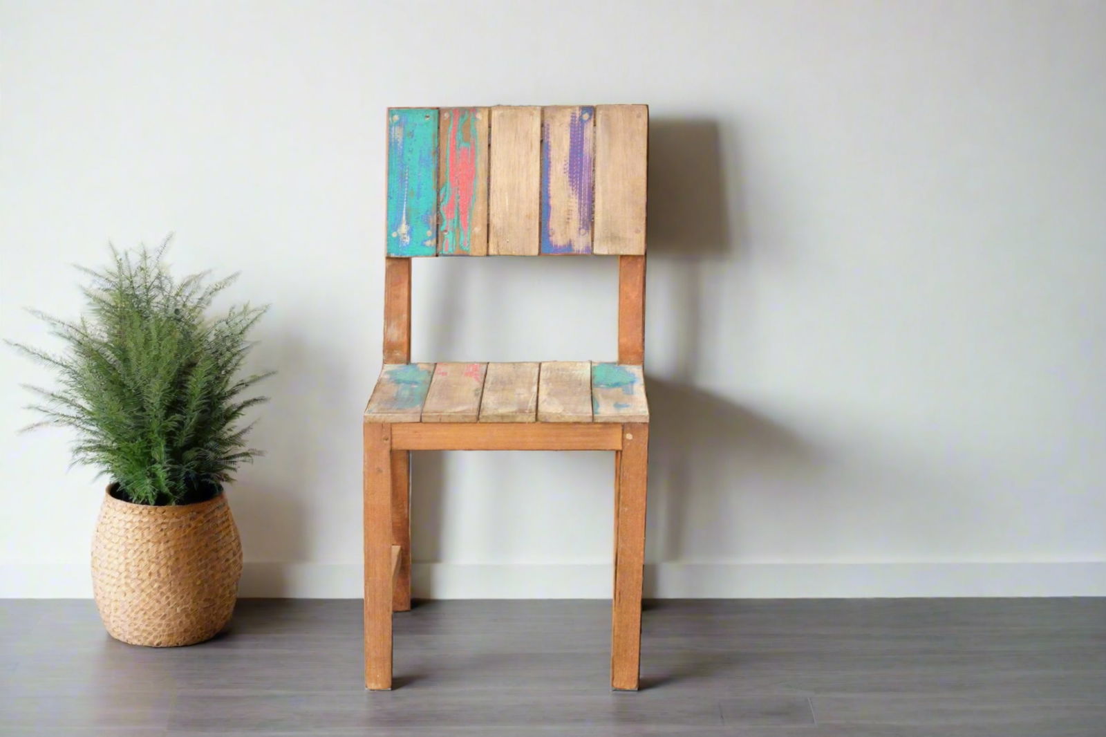 Reclaimed Teak Painted Chair - 2
