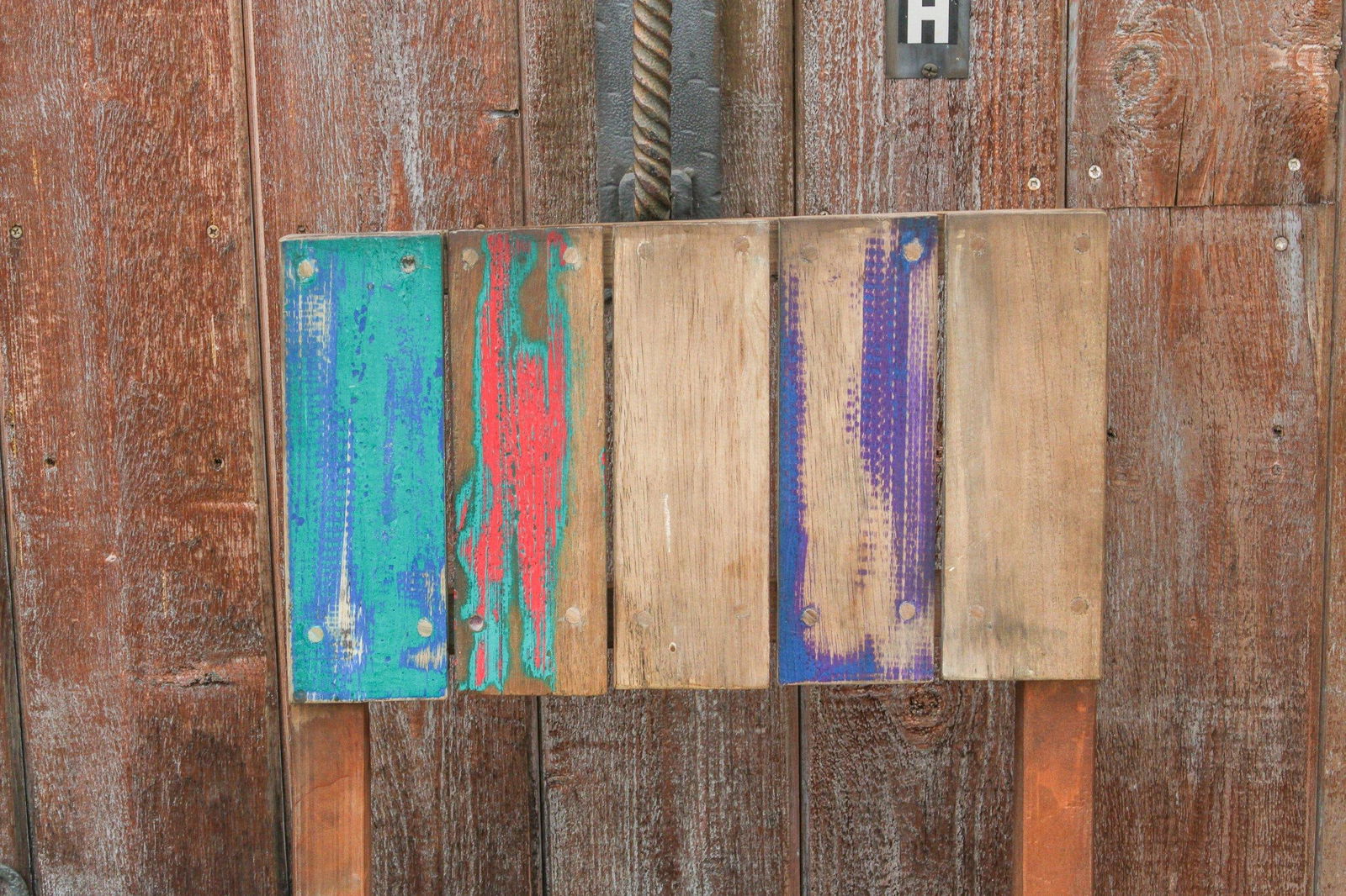 Reclaimed Teak Painted Chair - 4