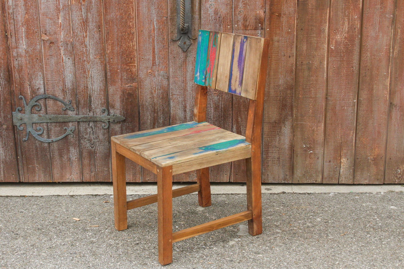 Reclaimed Teak Painted Chair - 6