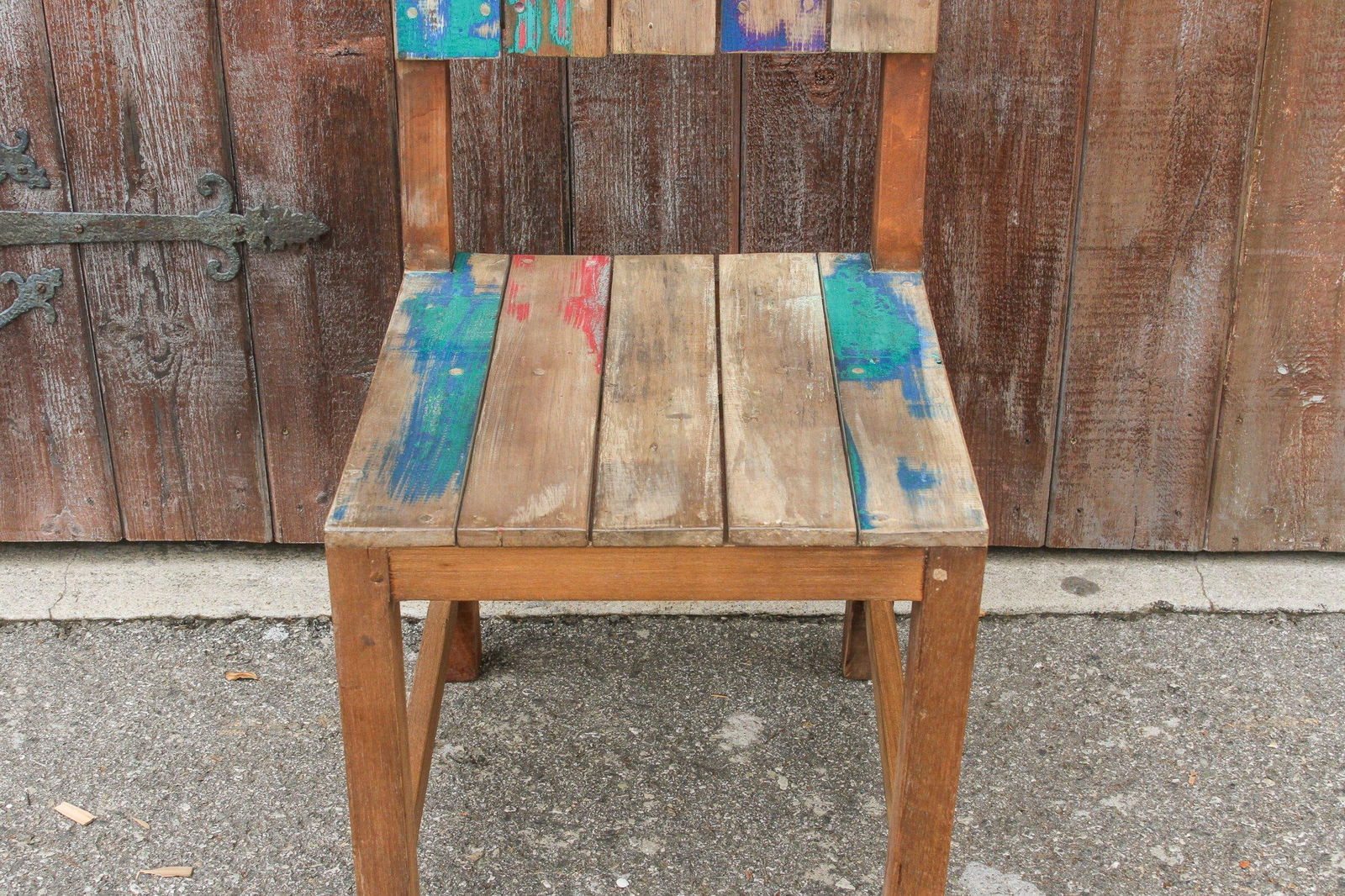 Reclaimed Teak Painted Chair - 8