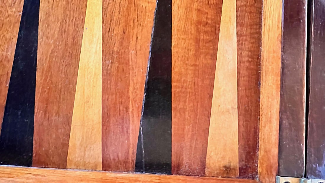 Restored Antique Rosewood Backgammon Box Circa 1900 - 4