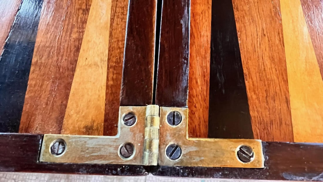 Restored Antique Rosewood Backgammon Box Circa 1900 - 6