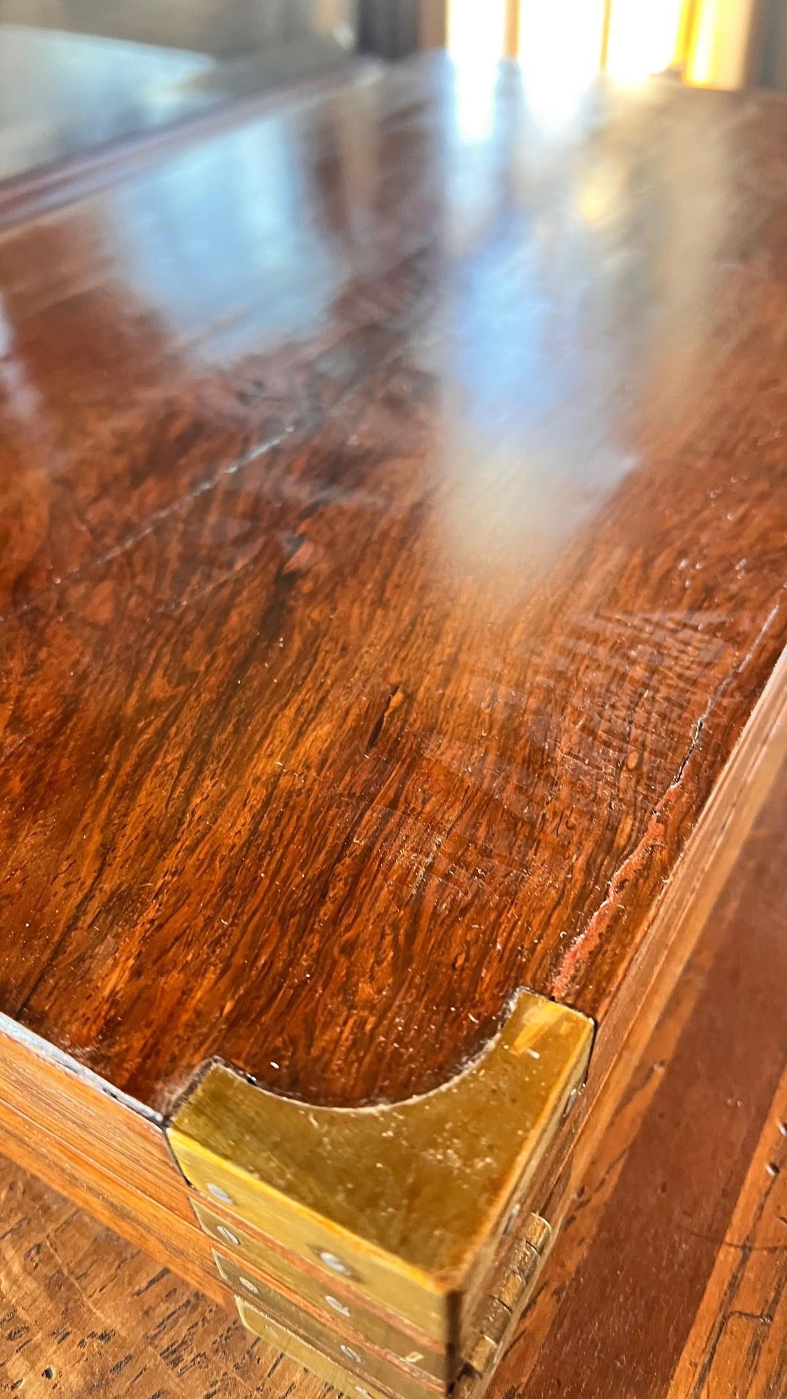 Restored Antique Rosewood Backgammon Box Circa 1900 - 9