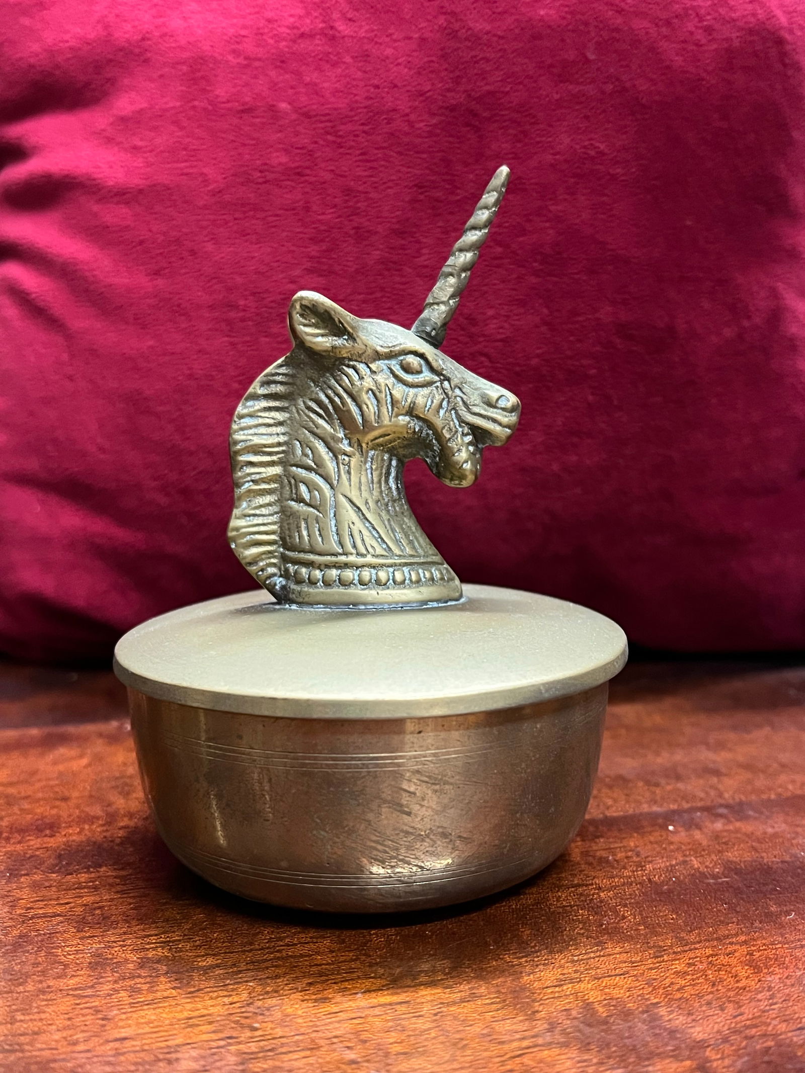 Vintage Brass Unicorn Box - 2