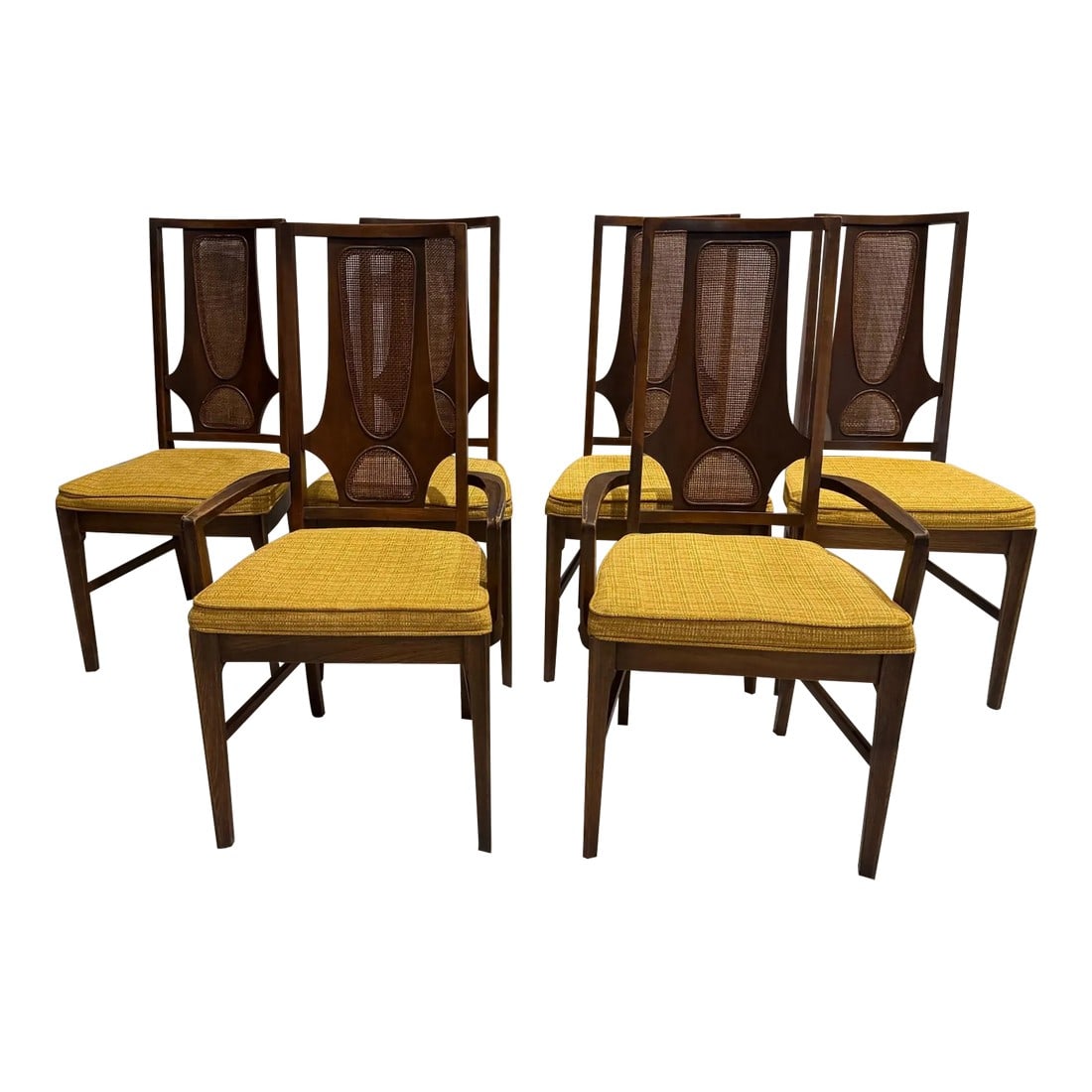 1960s Broyhill "Brasilia" Mid-Century Modern Dining Chairs - Set of 6 (1 of 12)