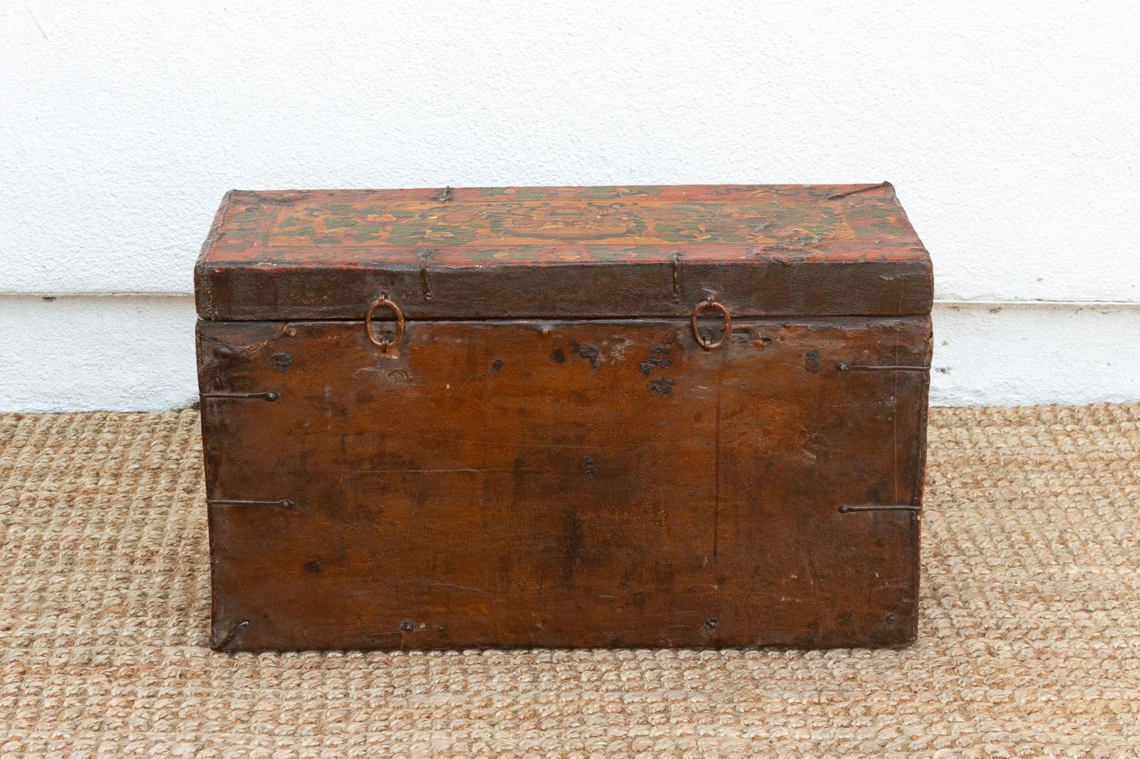 Rare 18th Century Tibetan Hand-Painted Chest - 9