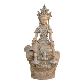 Timeless Chinese Porcelain Bodhisattva Sculpture