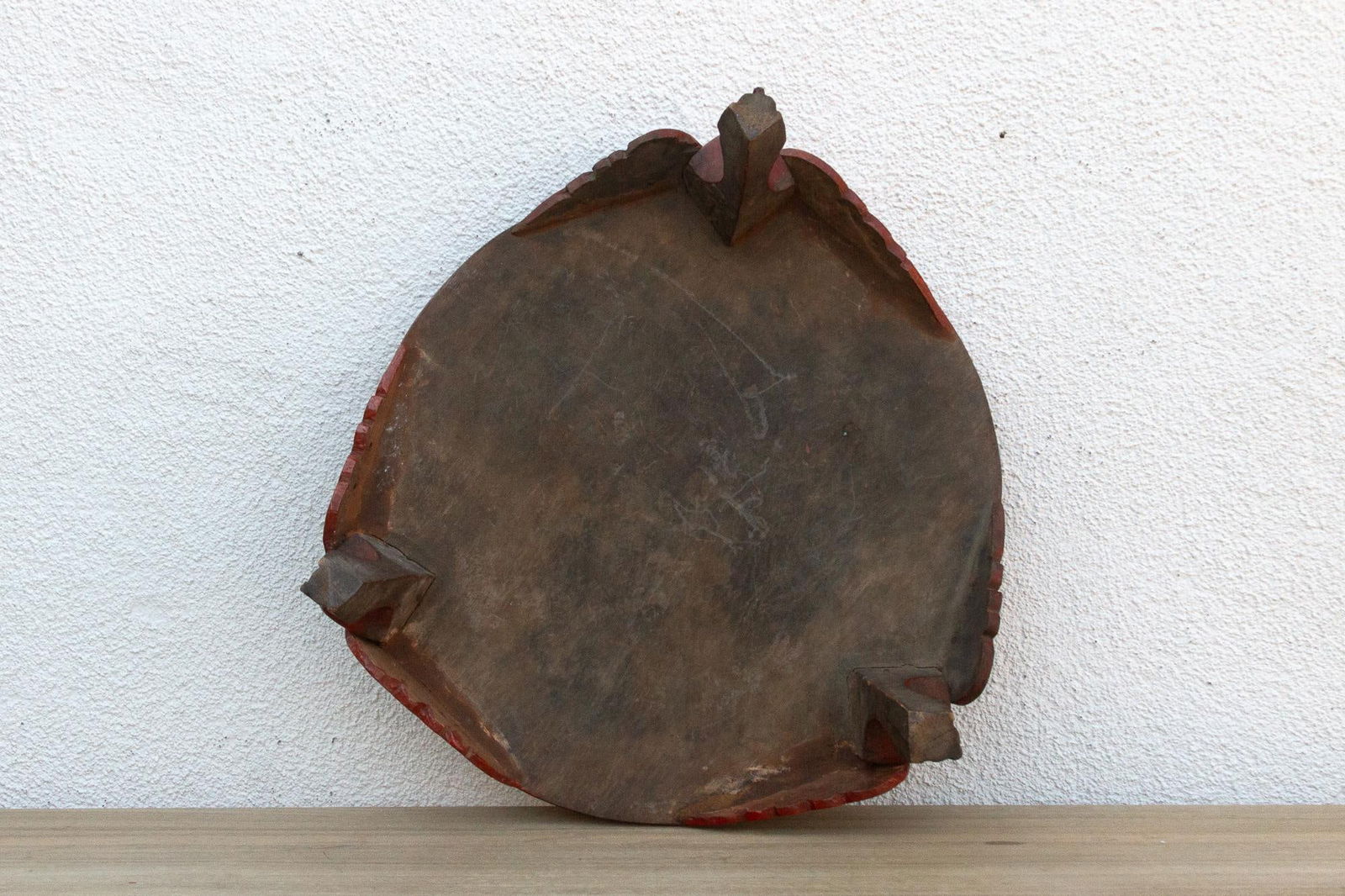 Large Round Red Lacquered Burmese Tray - 8