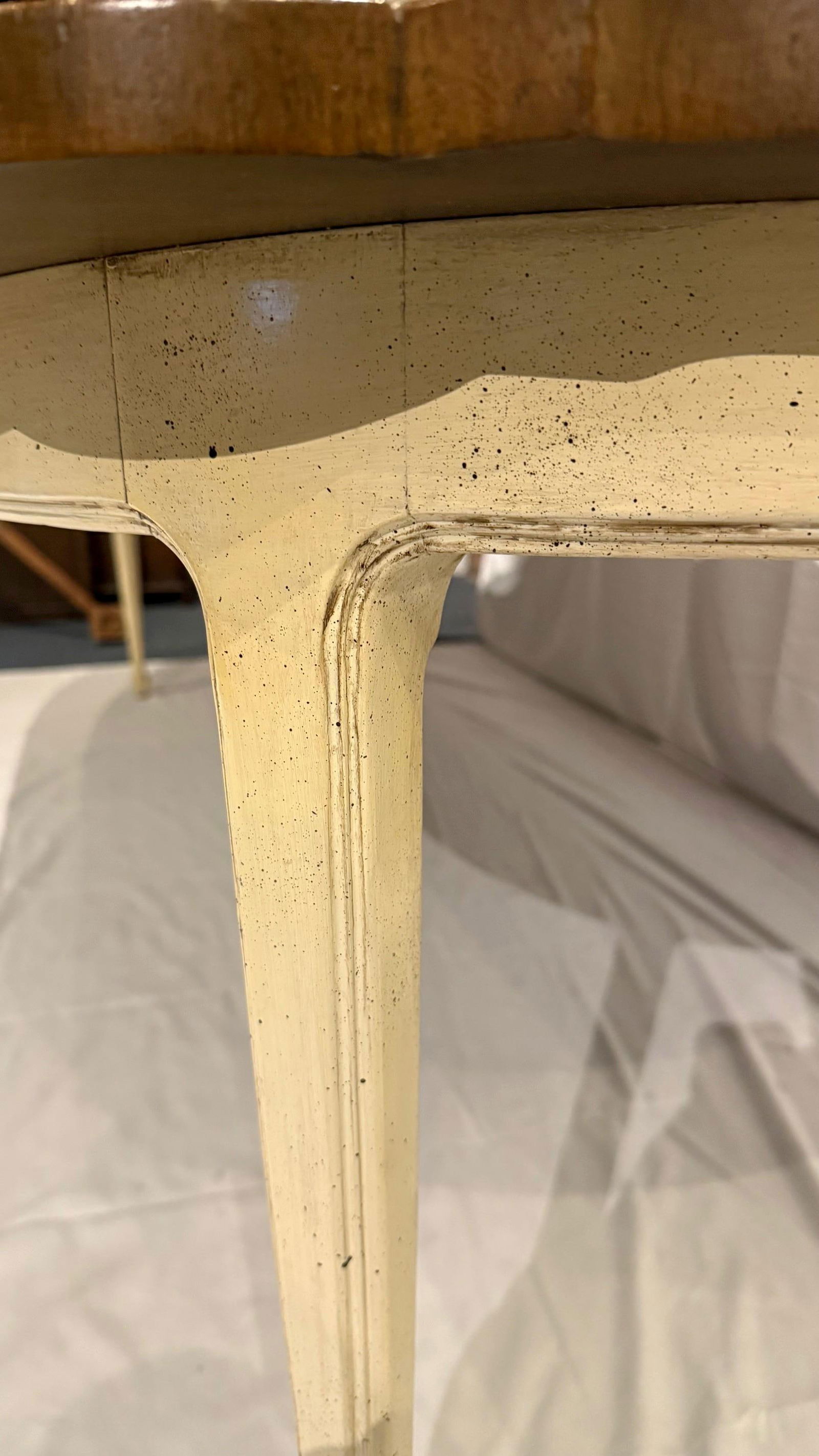 1970s Walnut French Provincial Walnut Dining Table With Parquetry - 9