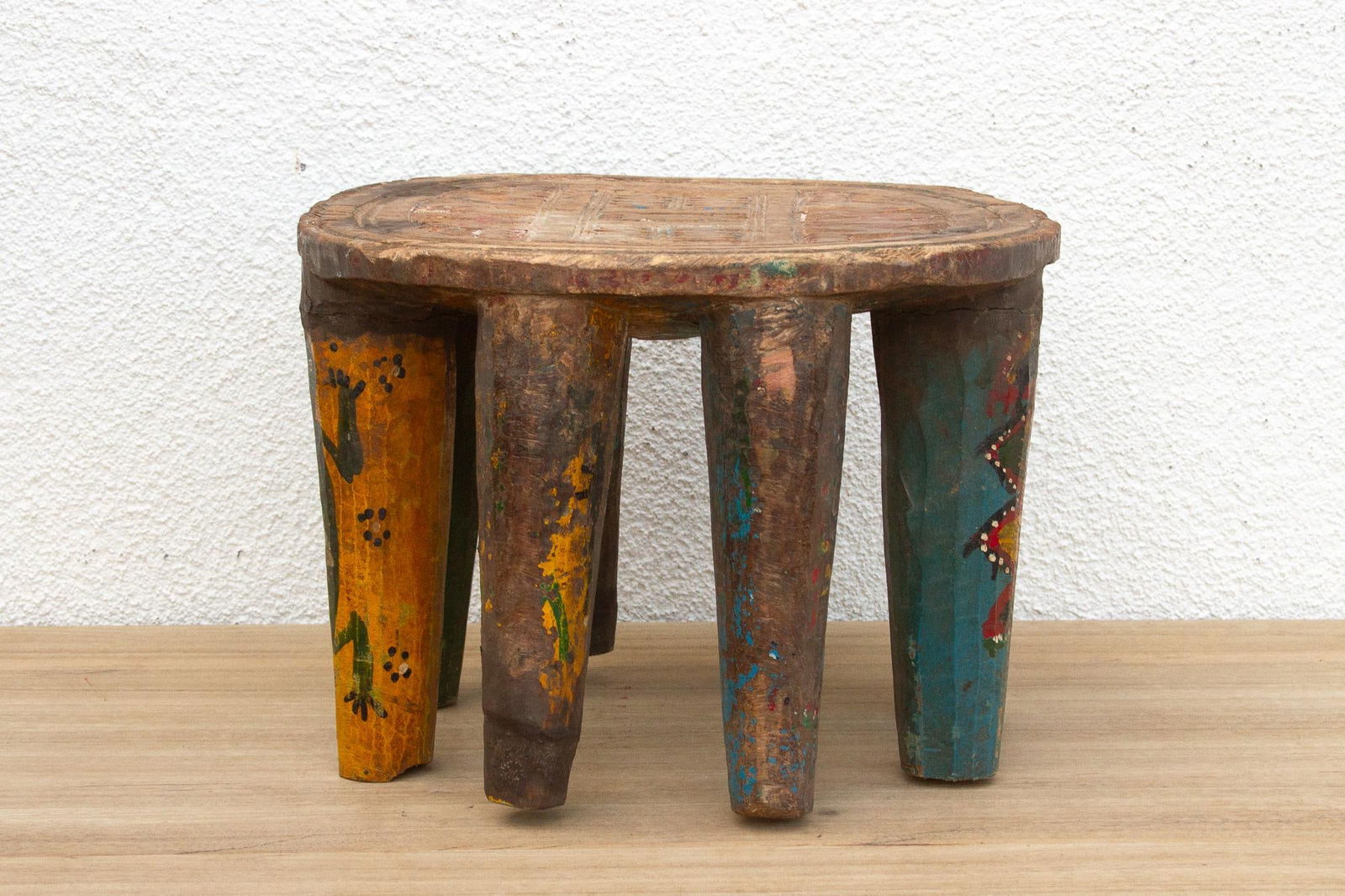 Antique Spider Carved Nupe Stool - 5