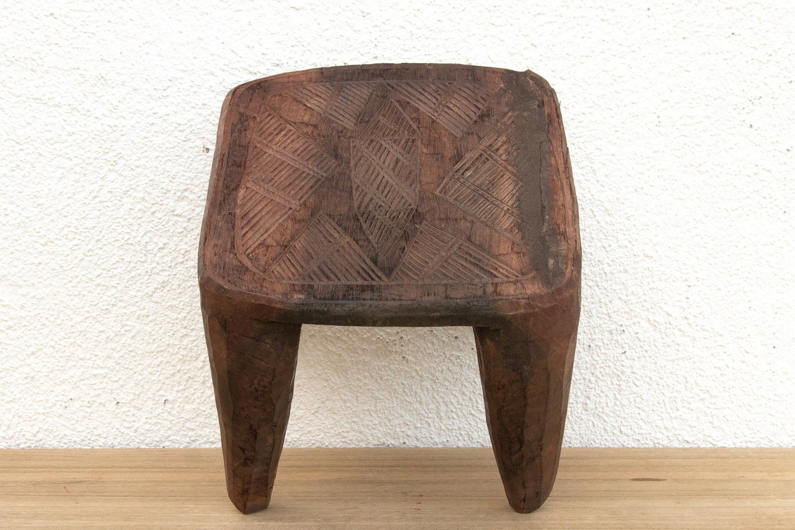 Vintage Market Day Carved Stool - 7