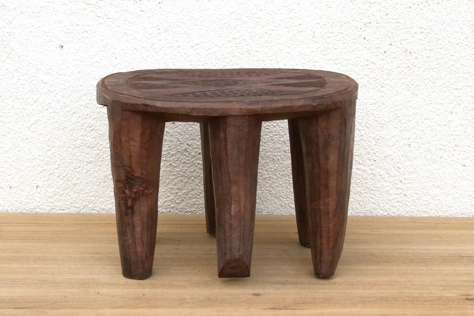 Small Carved Bida African Stool - 6