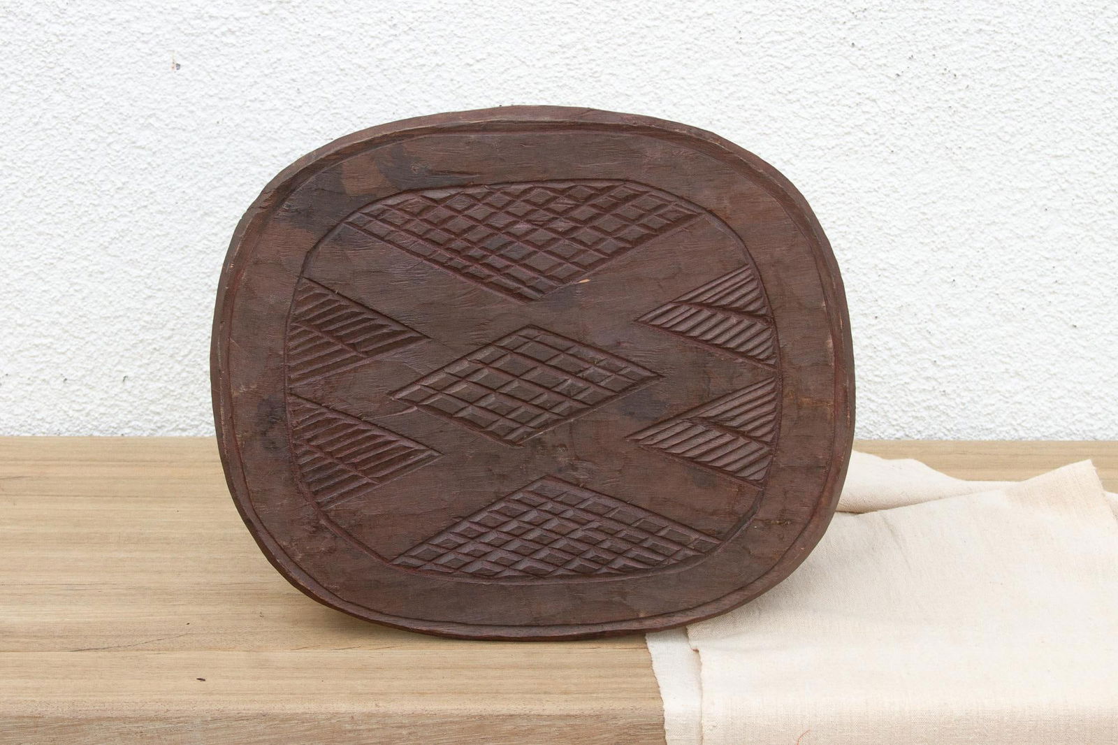 Small Carved Bida African Stool - 7