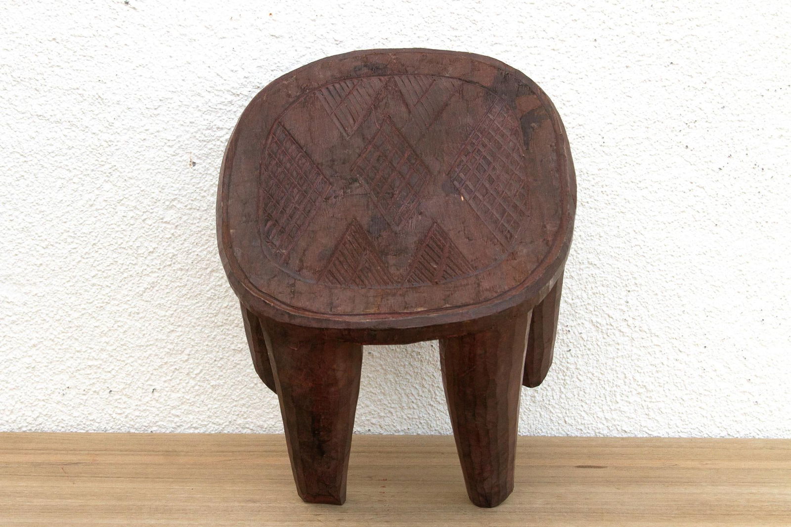 Small Carved Bida African Stool - 8