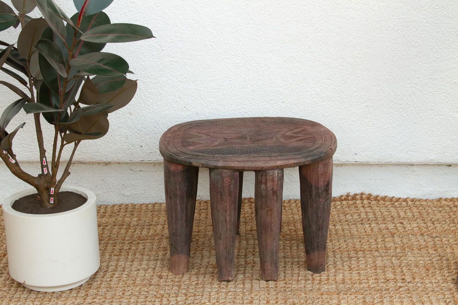 Vintage Nupe Oval Small Coffee Table - 3