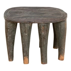 Perfectly Imperfect Carved Wood Side Table