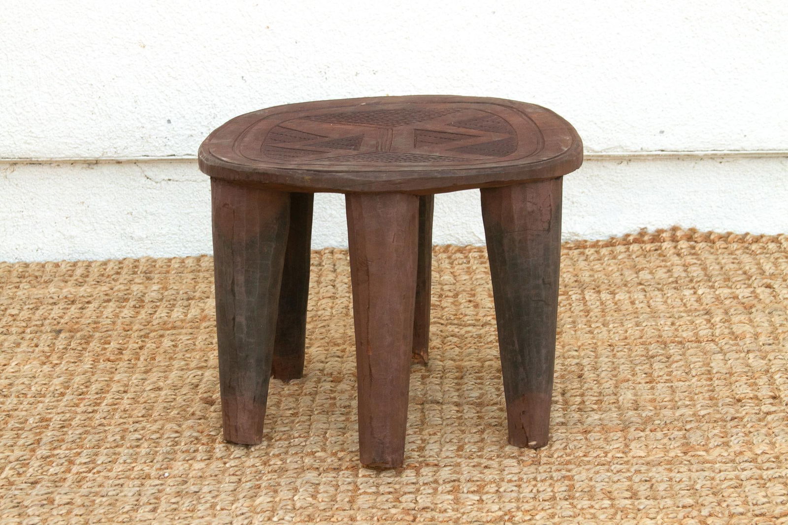 Global Style Handcarved Side Table - 4