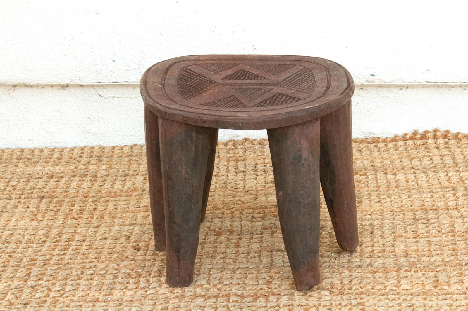Global Style Handcarved Side Table - 5