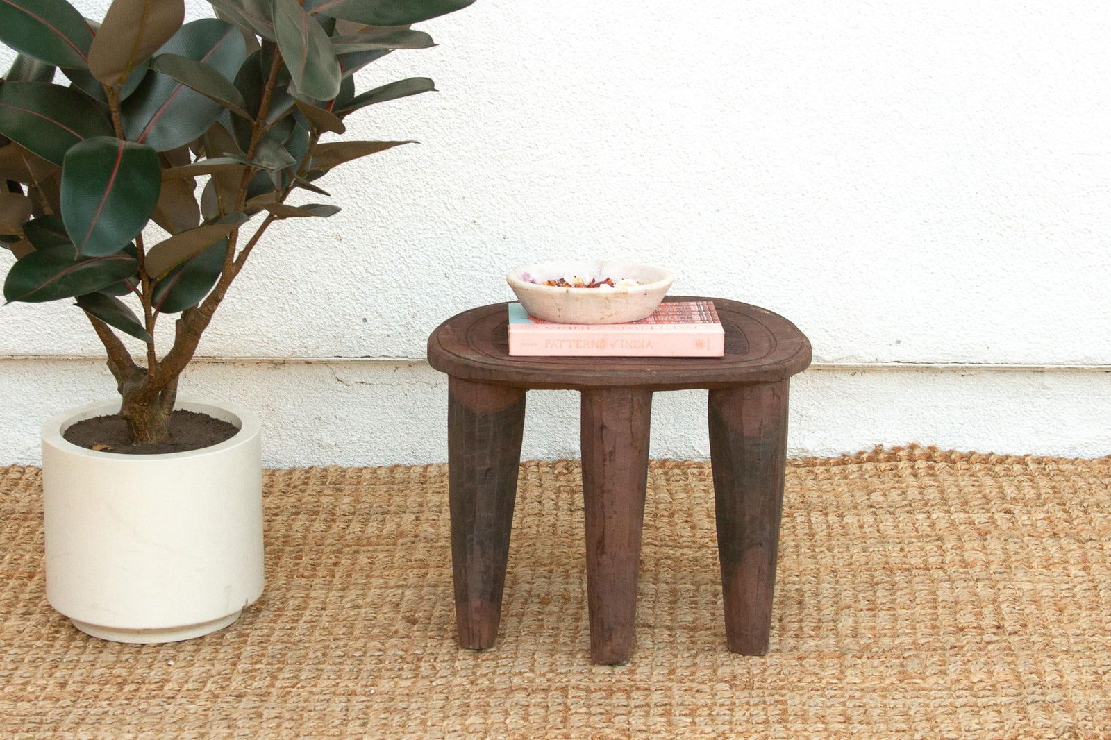 Global Style Handcarved Side Table - 8