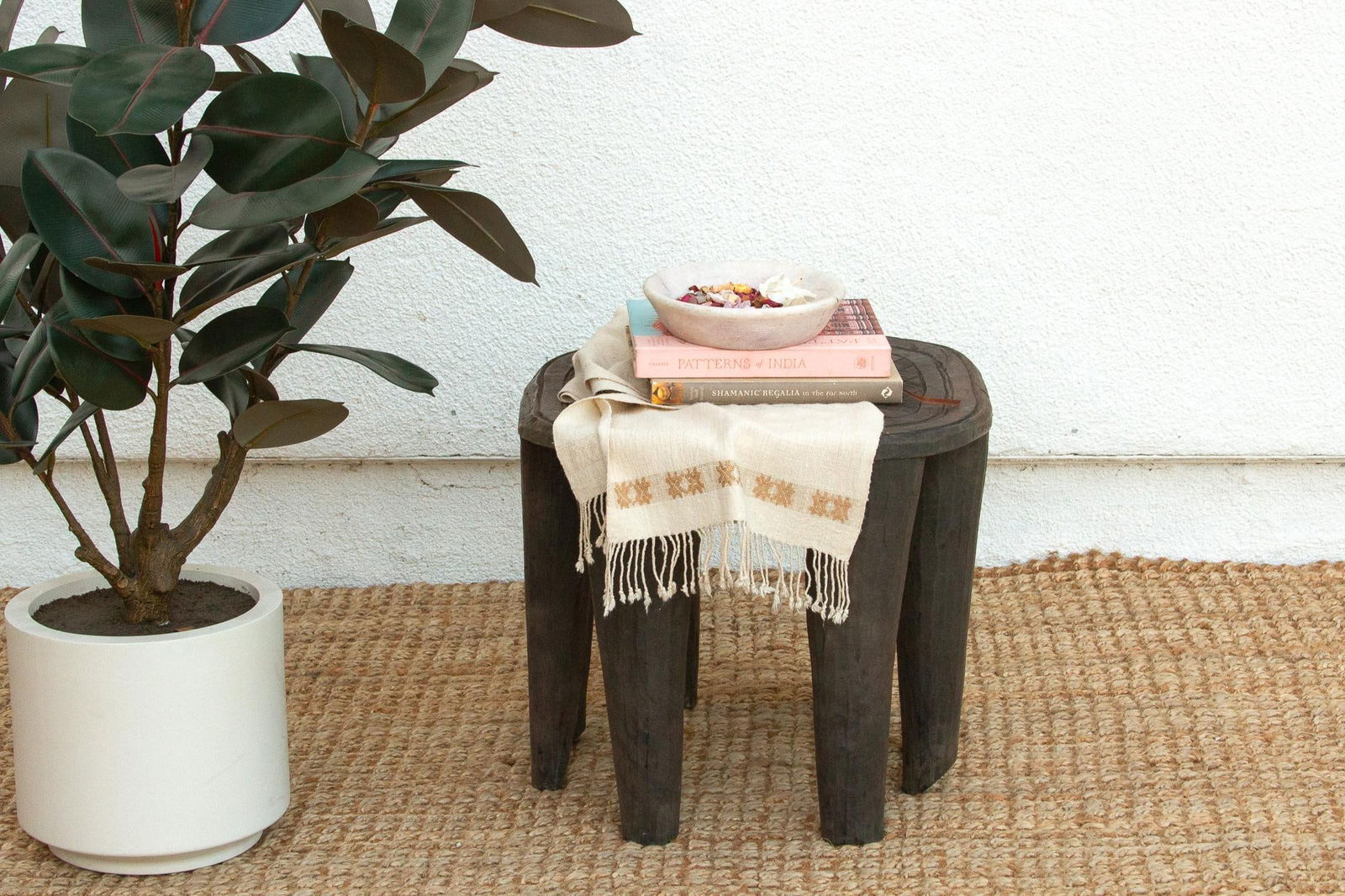 Original Nupe Carved Coffee Table - 2