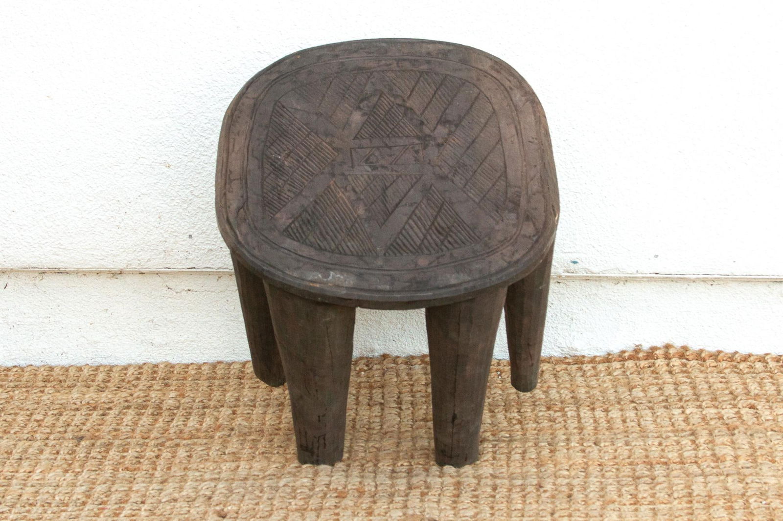 Original Nupe Carved Coffee Table - 7