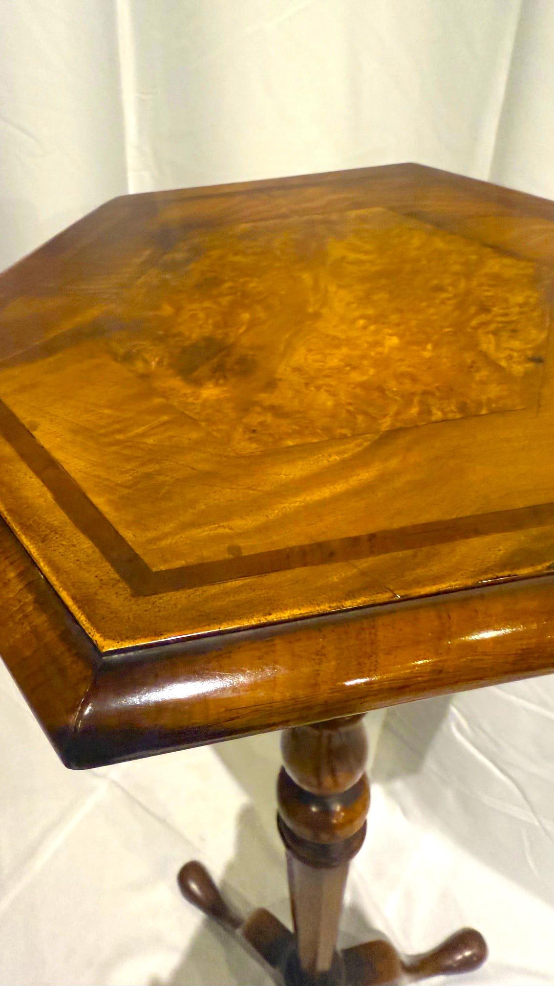 1940s Tripod Plant Stand Tables- a Pair - 12