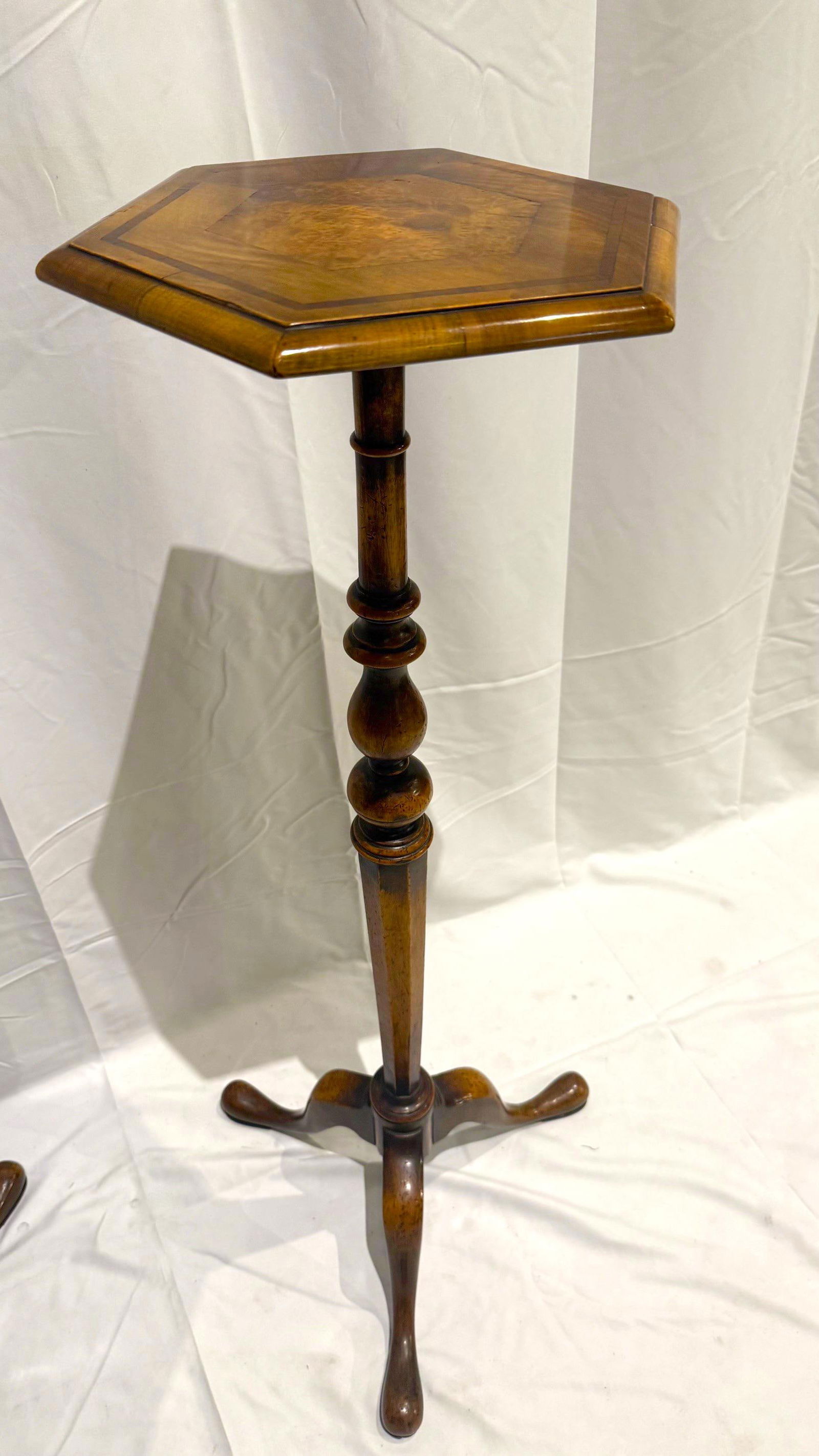 1940s Tripod Plant Stand Tables- a Pair - 2